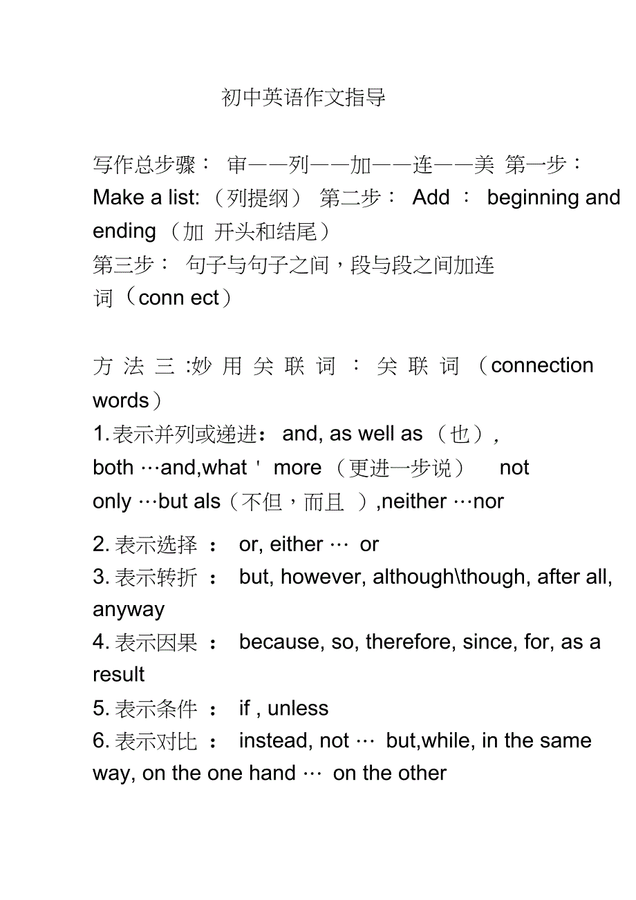 (完整word)初中英语中考英语作文写作名师专题辅导导学案_第1页