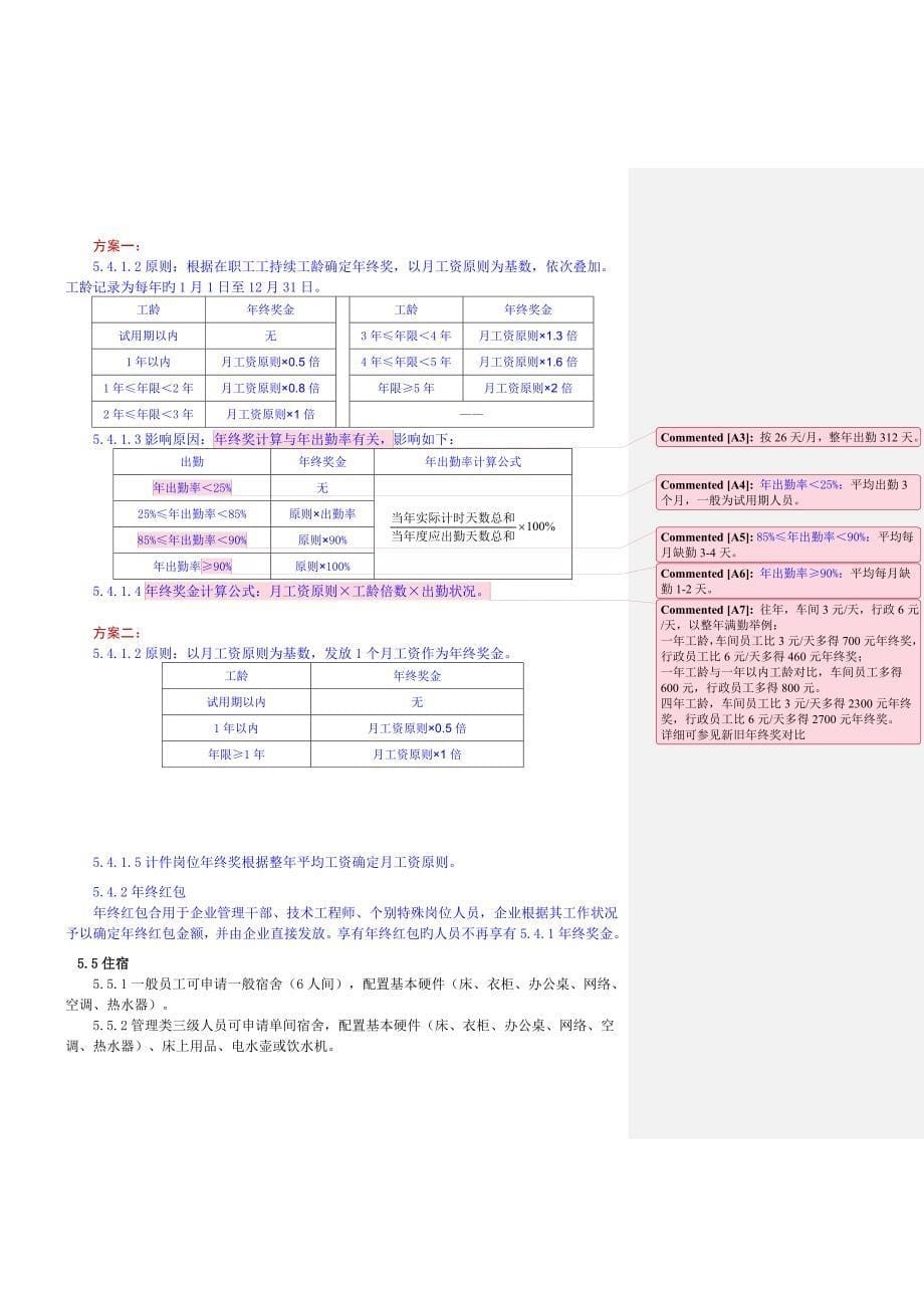 方案福利待遇标准_第5页