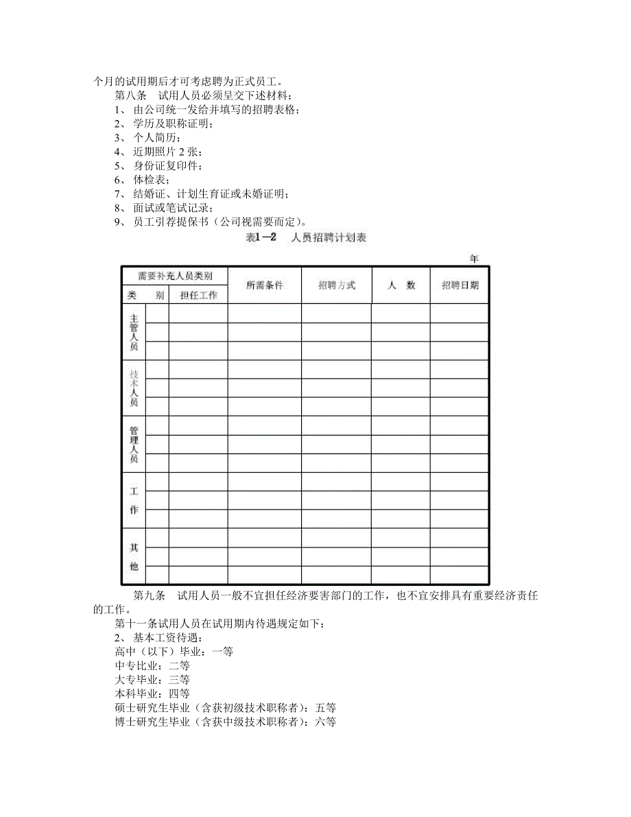 员工招聘管理制度_第3页