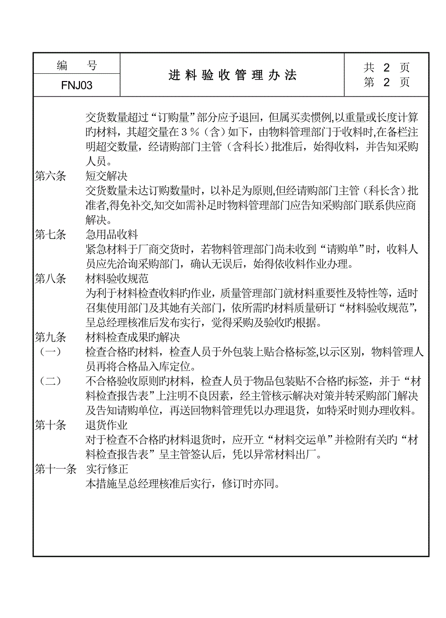 企业进料验收管理新版制度_第2页