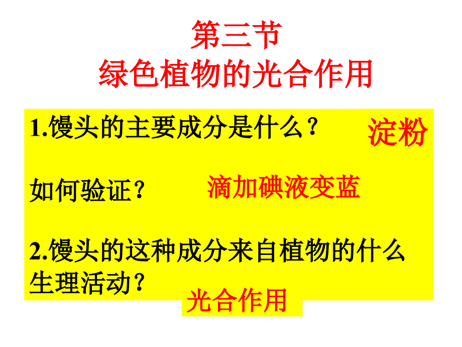 济南版绿色植物的光合作用课件_第1页