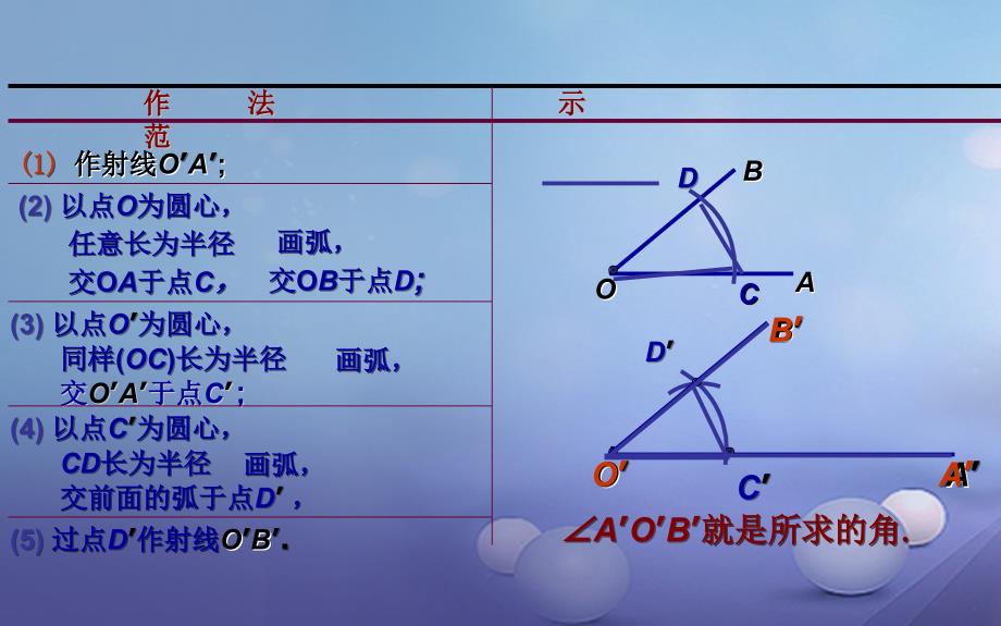 七年级数学下册2.4用尺规作角课件2新版北师大版_第4页