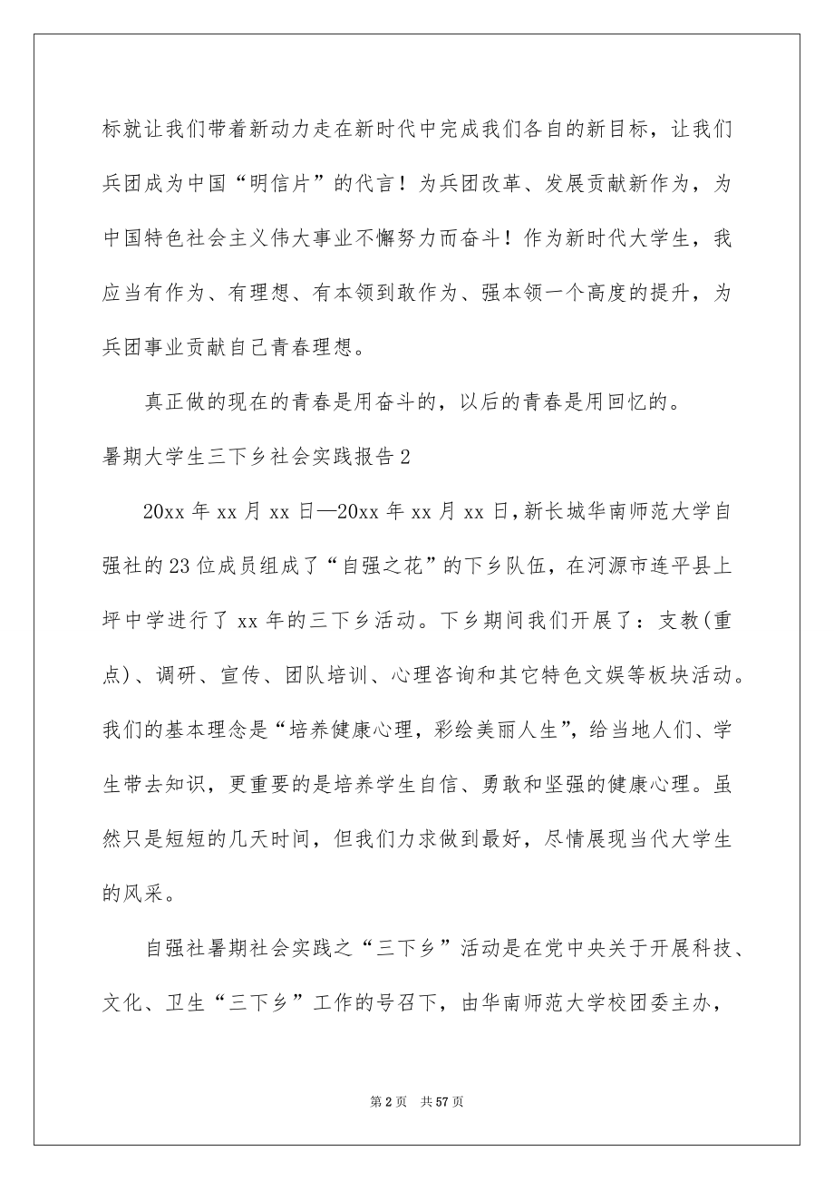 2022暑期大学生三下乡社会实践报告_第2页