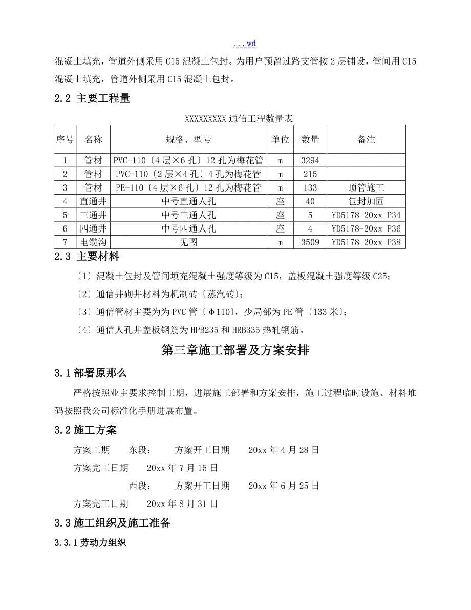 通信工程施工组织方案_第5页