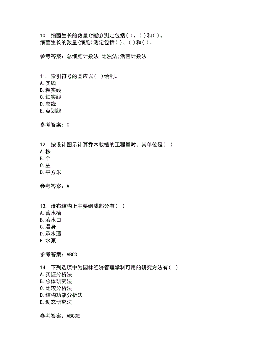 川农22春《园林工程专科》综合作业二答案参考64_第3页