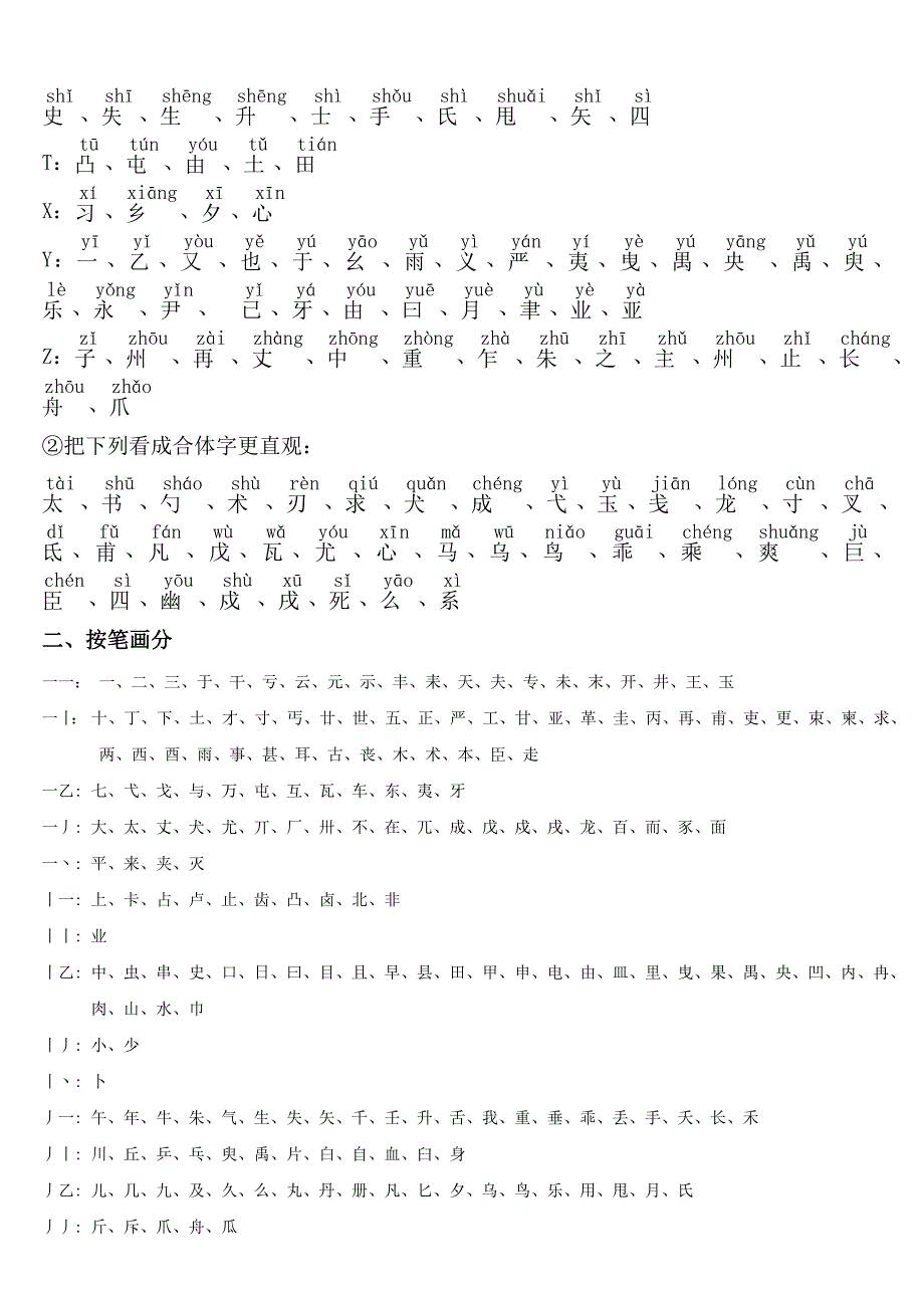 独体字大全归纳(拼音、笔画、偏旁)_第2页