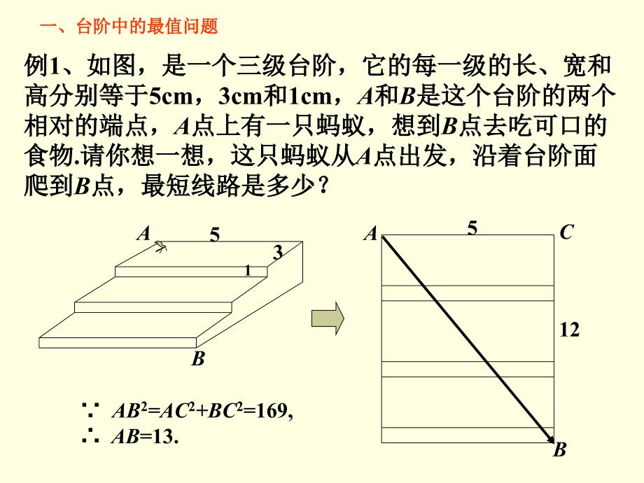 数学-利用勾股定理求最短路线长课件-艾德军_第2页