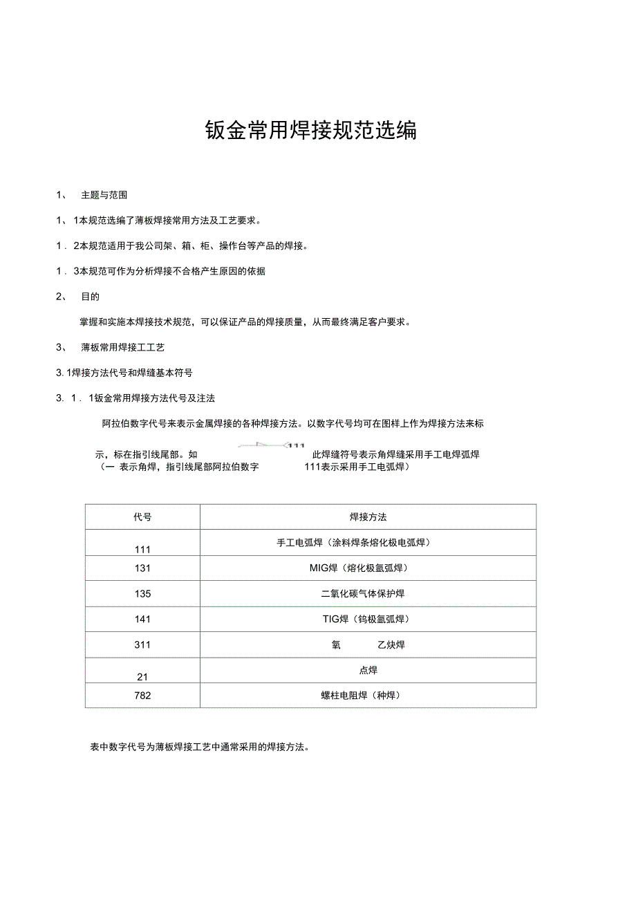 (完整word版)钣金常用焊接规范选编_第1页