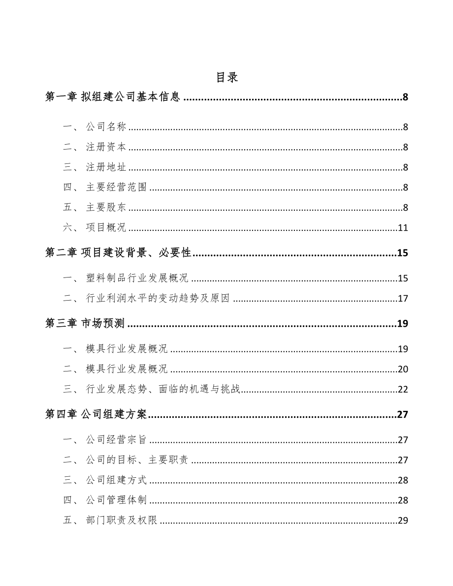 厦门关于成立精密模具公司可行性研究报告(DOC 101页)_第3页