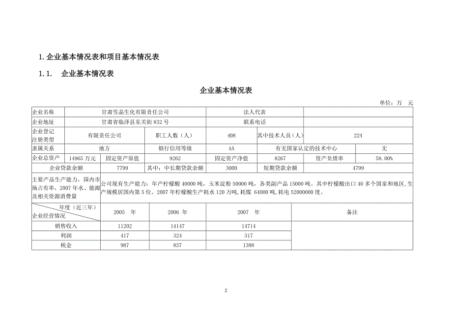 40000吨年柠檬酸生产系统节约电能节约热能改造项目立项投资节能改造奖励可行性论证研究报告_第2页