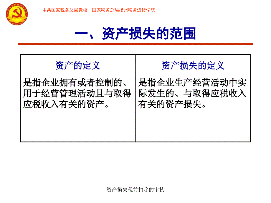 资产损失税前扣除的审核课件_第4页