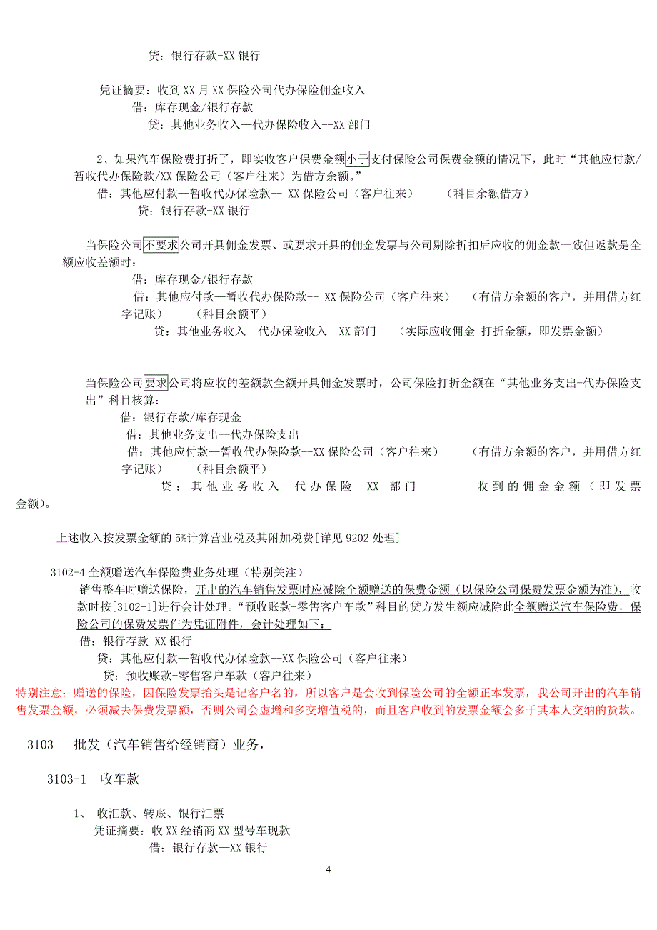 汽车4S店会计业务处理操作细则_第4页