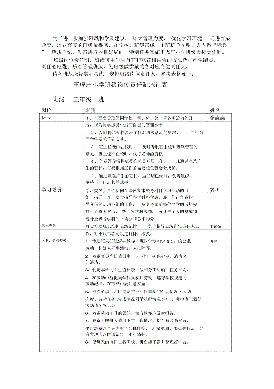 班级岗位职责_第1页