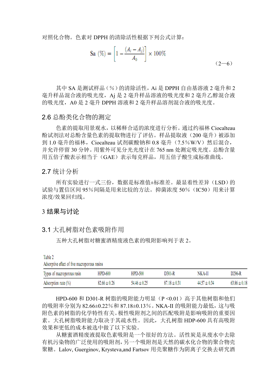 从糖蜜酒精废水中提取抗氧化和清除自由基的活性颜料_第4页