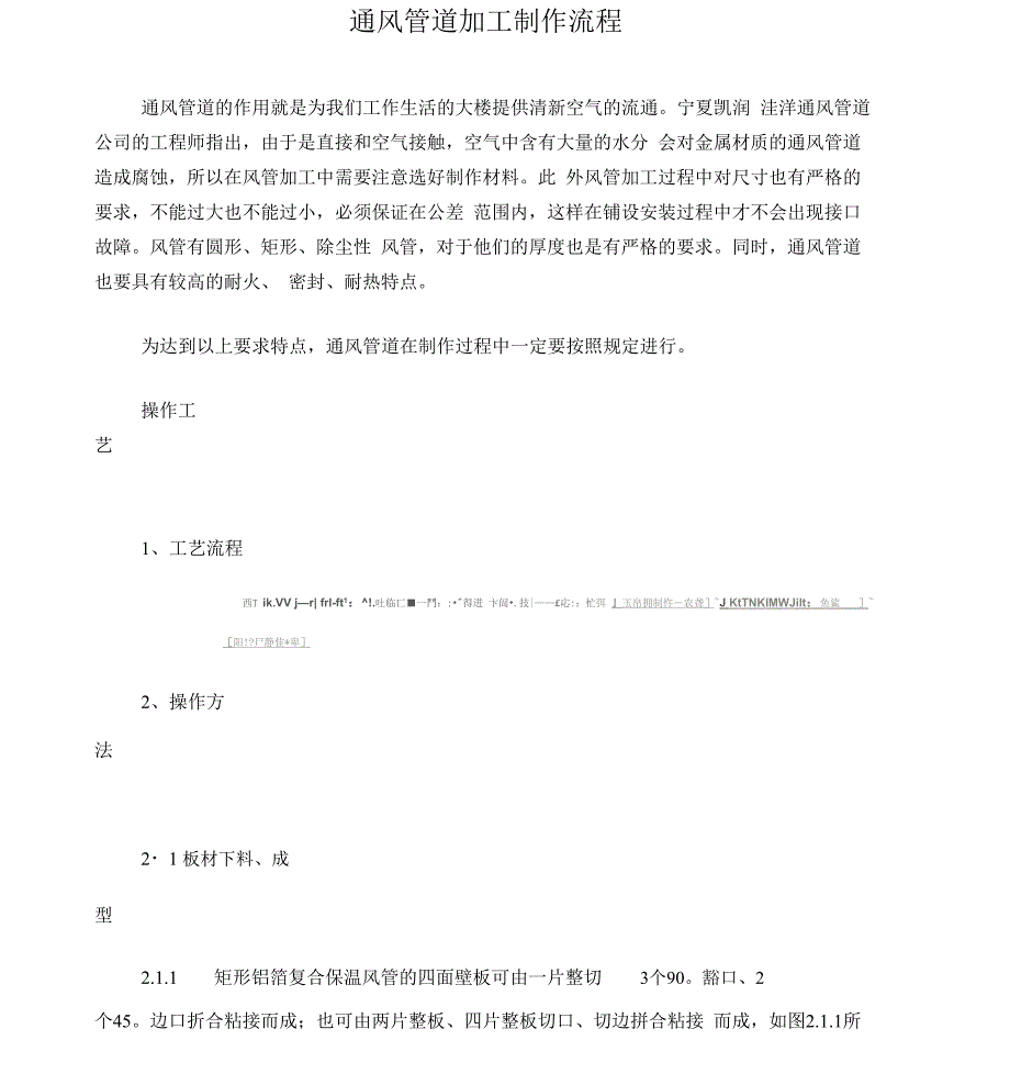 通风管道加工制作流程_第1页