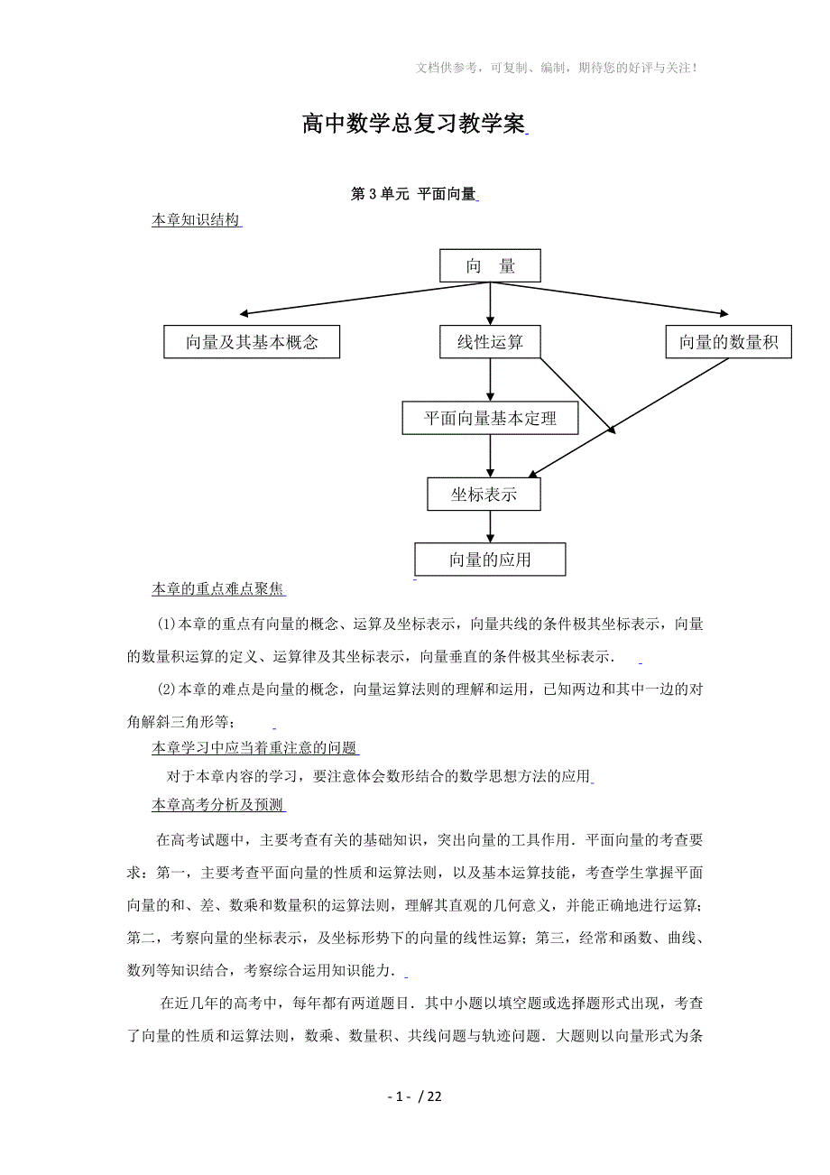 新课标高中数学平面向量_第1页