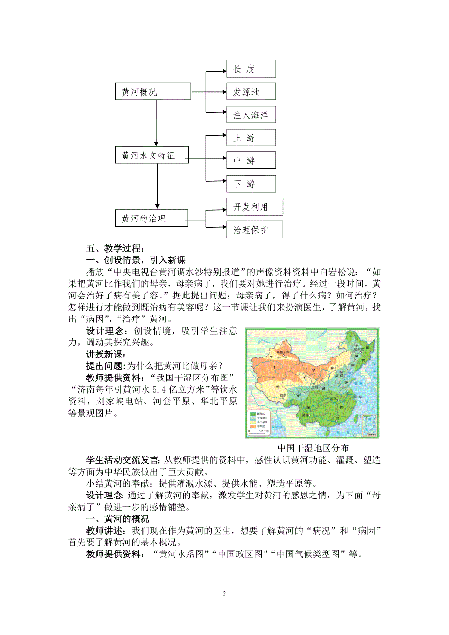 《黄河的治理》教学设计_第2页