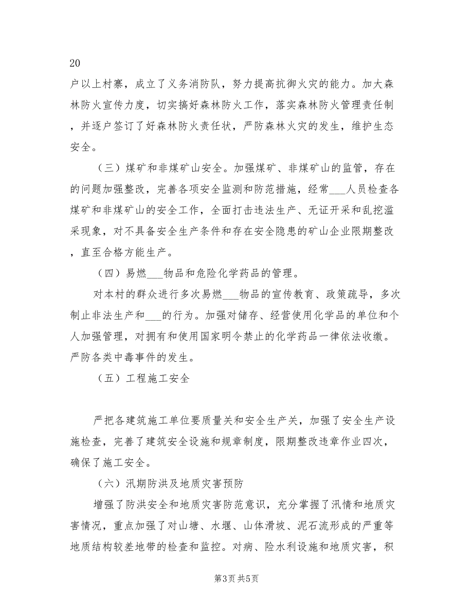 2022年某村安全生产总结_第3页