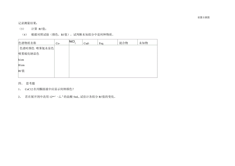 实验12 纸色谱法分离与鉴定Fe3  Co2  Ni2  Cu2 离子_第3页