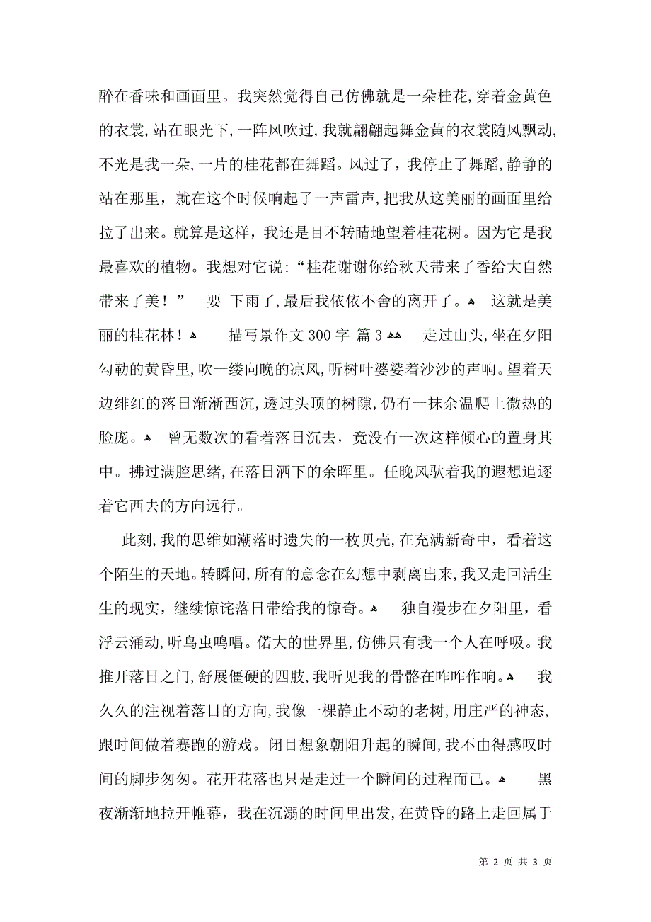 关于描写景作文300字3篇_第2页