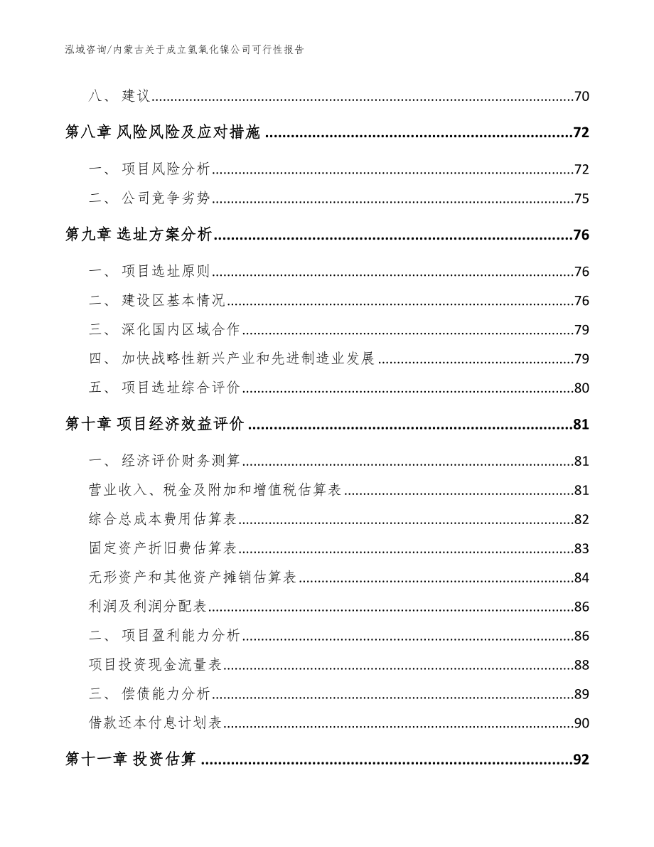 内蒙古关于成立氢氧化镍公司可行性报告（范文）_第4页