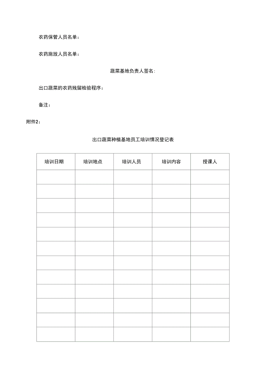 出口蔬菜种植基地备案申请书_第3页