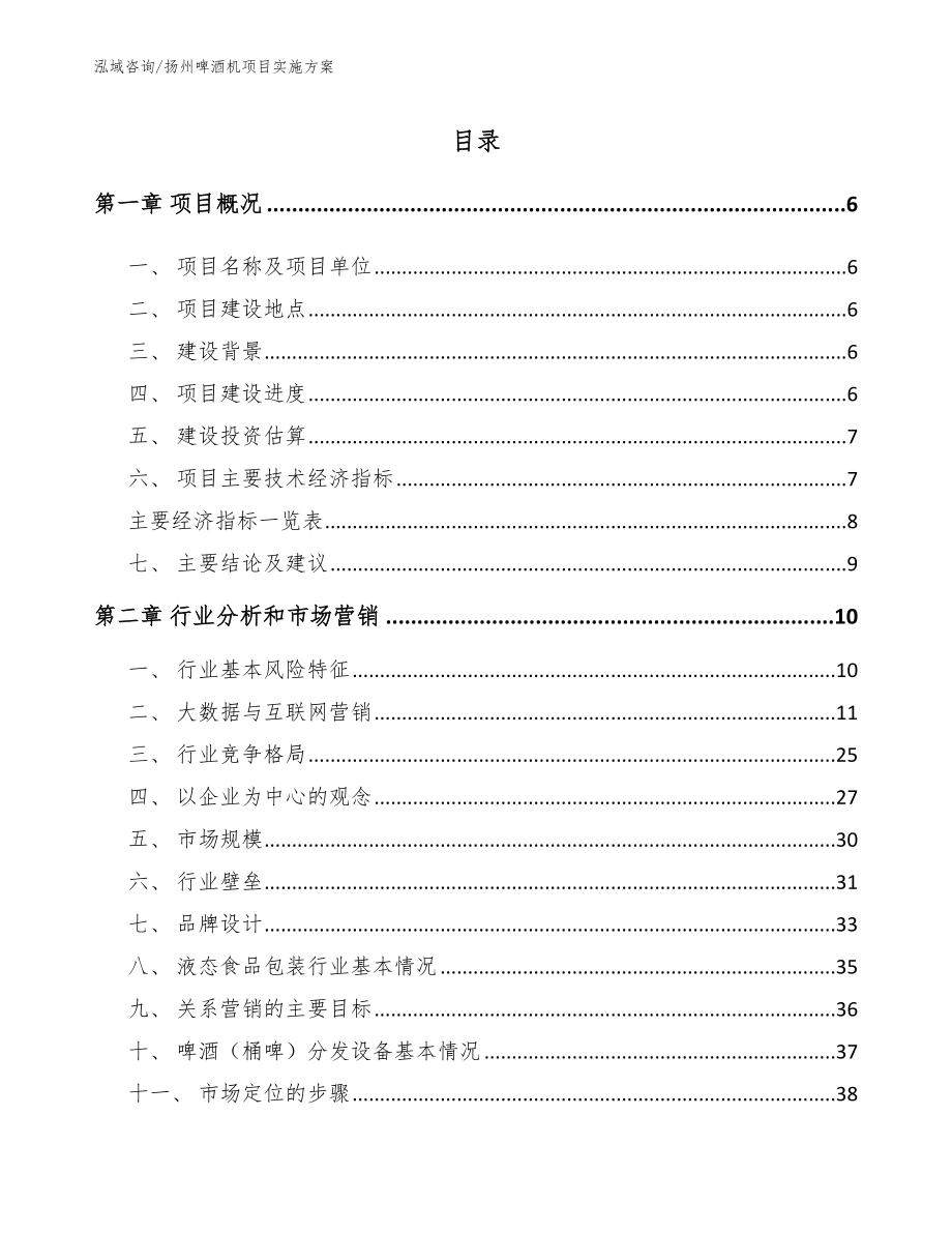 扬州啤酒机项目实施方案模板参考_第2页