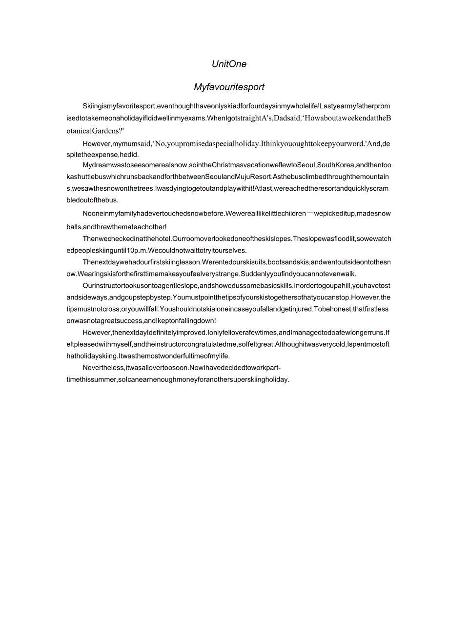 上海牛津英语高二第一学期课文Unit13_第1页