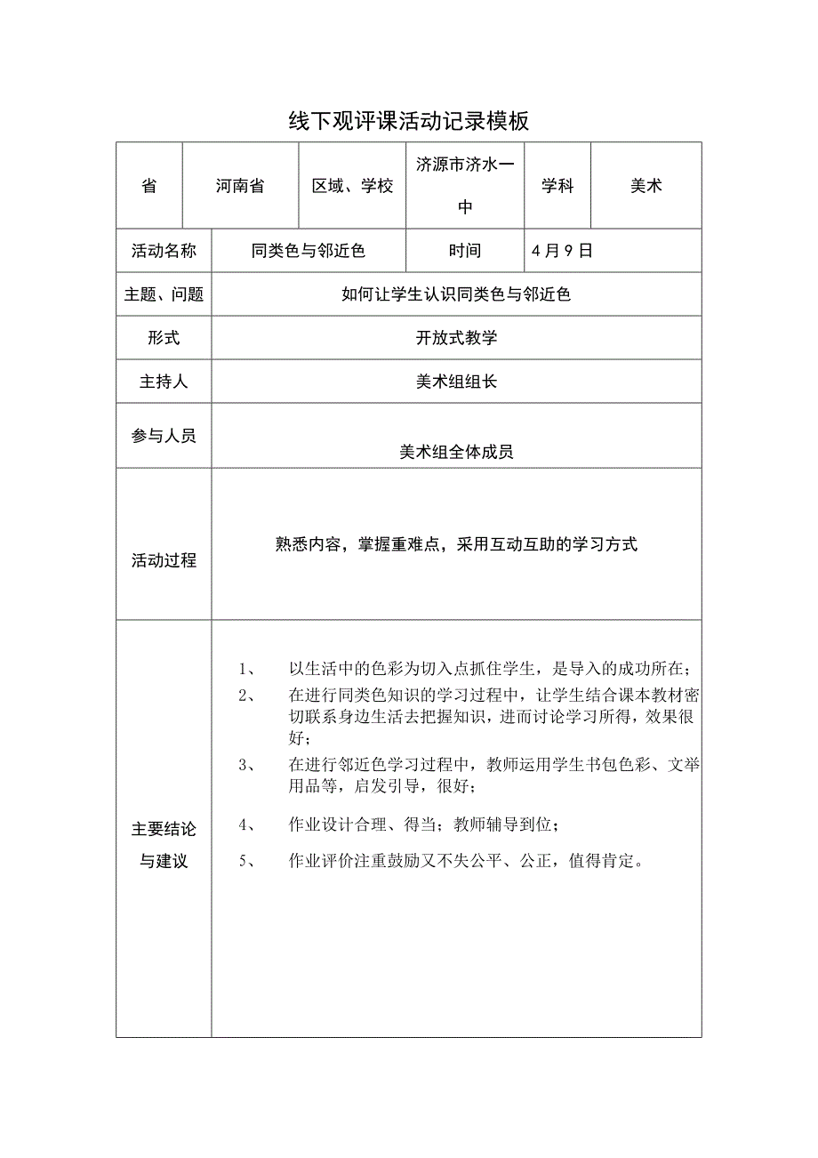 乔文梅线下活动记录模版_第1页