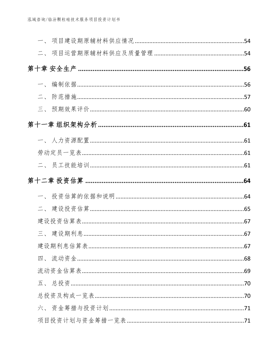 临汾颗粒硅技术服务项目投资计划书_参考模板_第3页