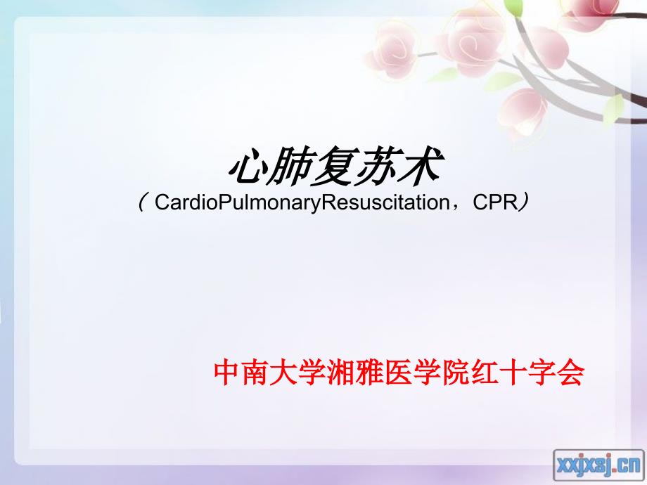 医学专题：心肺复苏术与止血包扎_第1页