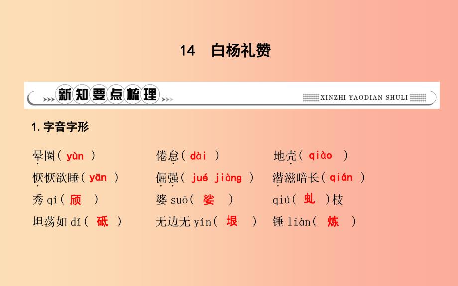 八年级语文上册第四单元14白杨礼赞课件新人教版.ppt_第1页