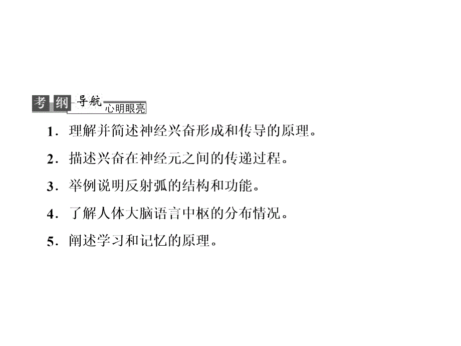 最新高考二轮复习313人体神经调节PPT文档_第1页