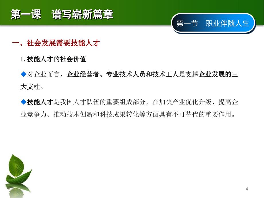 德育第一课第一节职业伴随人生_第4页