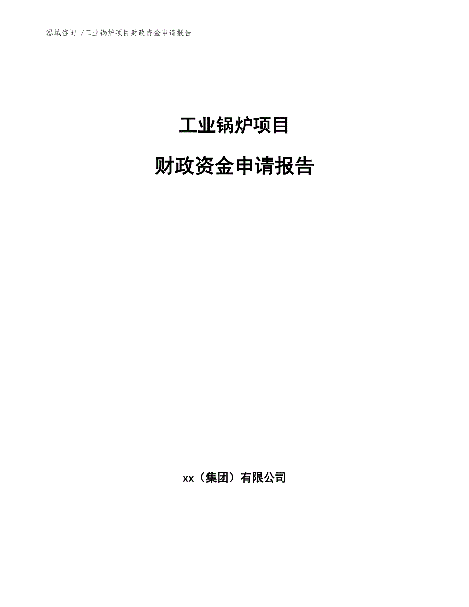 工业锅炉项目财政资金申请报告（参考范文）_第1页