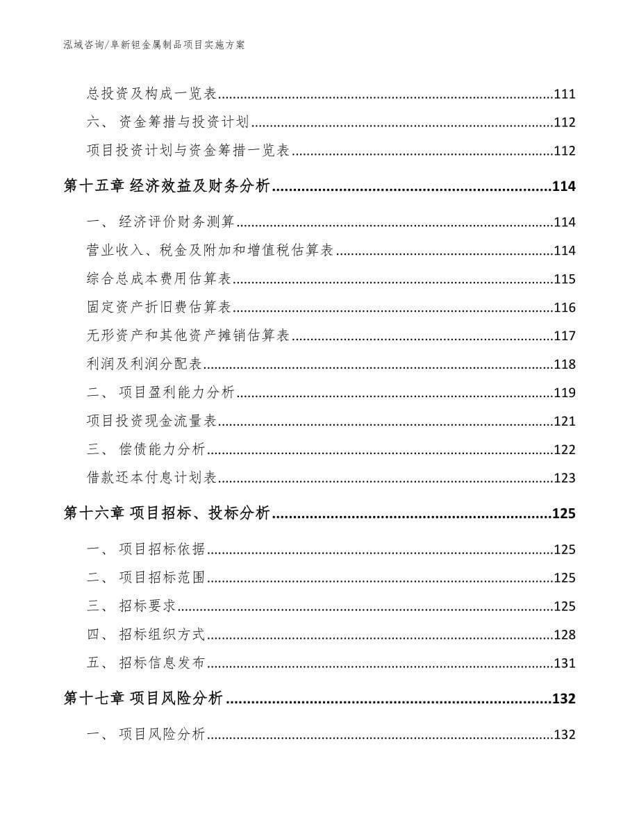 阜新钽金属制品项目实施方案（模板参考）_第5页