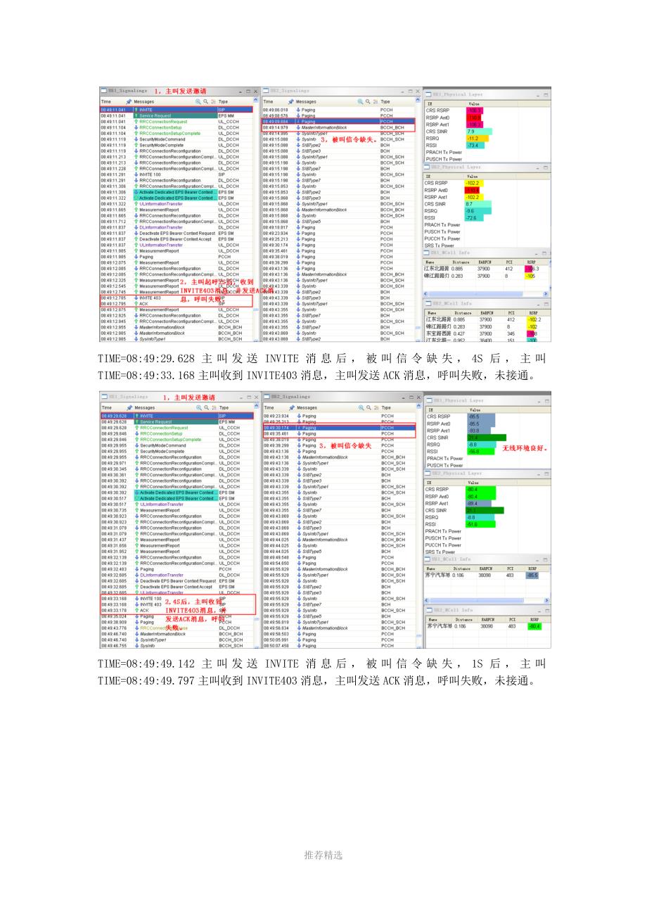 VoLTE路测拉网问题经验共享Word版_第4页