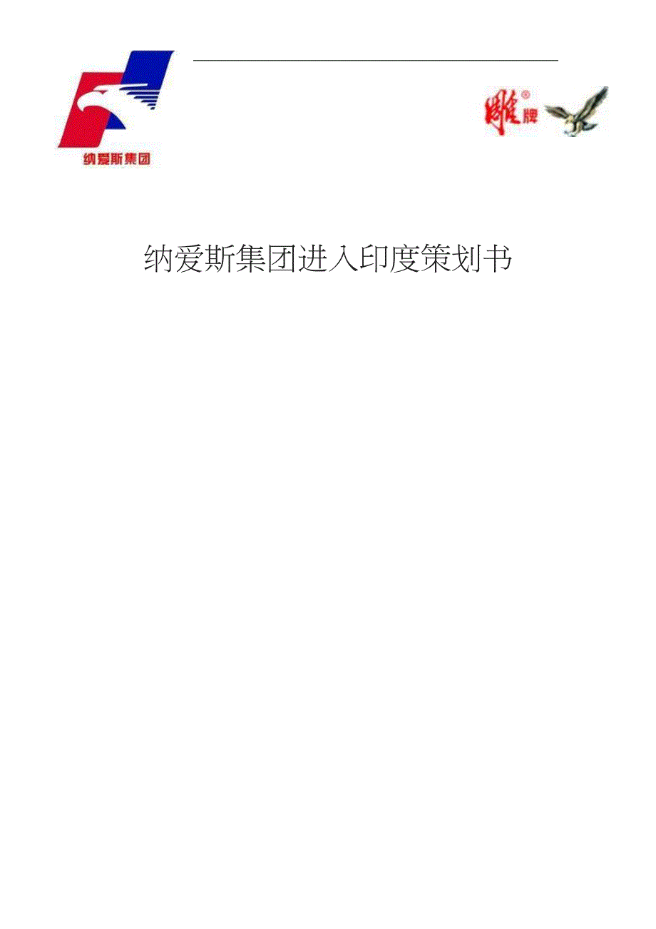 纳爱斯进入印度策划方案.doc_第1页