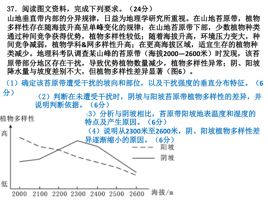 历年地理高考主观题大题集锦_第4页