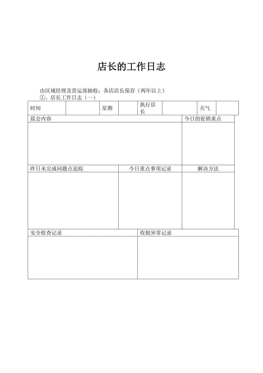 店长的工作日志_第1页