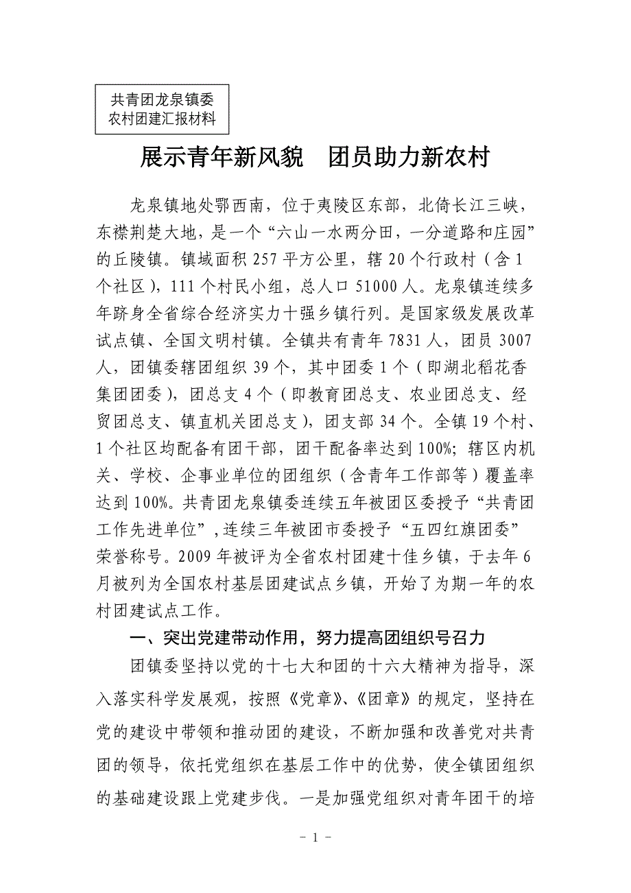 展示青年新风貌团员助力新农村.doc_第1页