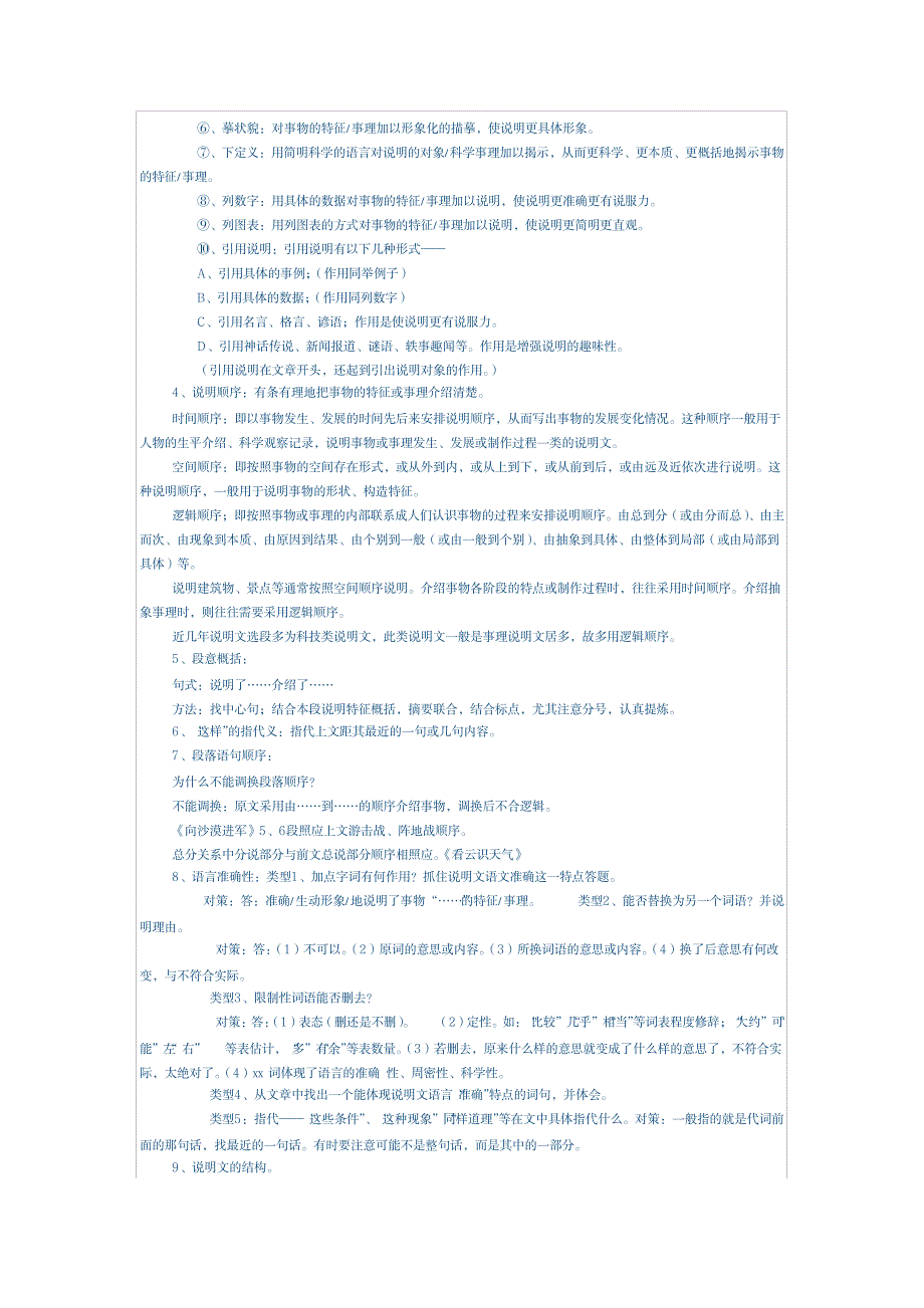 说明文基本知识及做题技巧_中学教育-中考_第2页