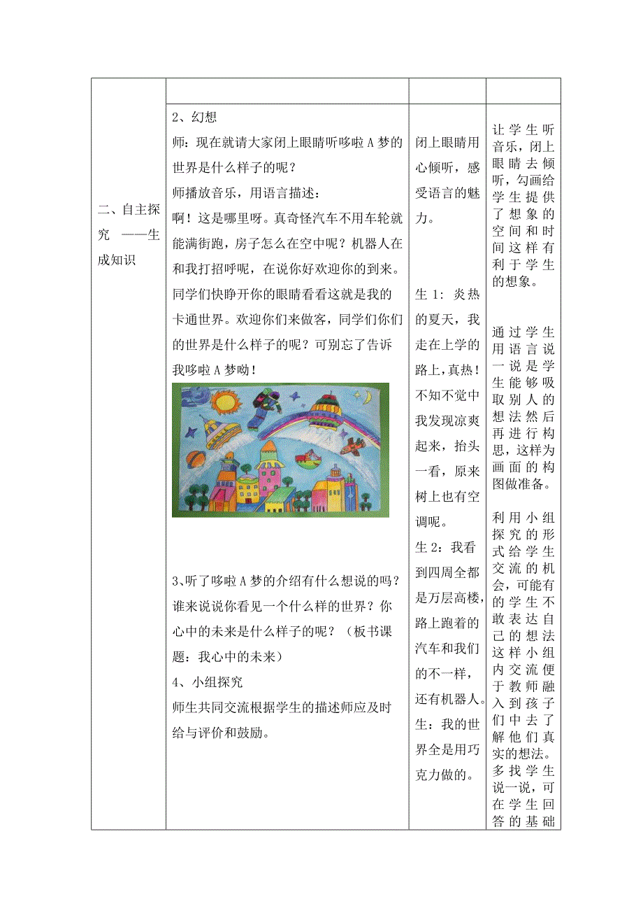 人教版小学美术四年级上册《我心中的未来》教案_第3页