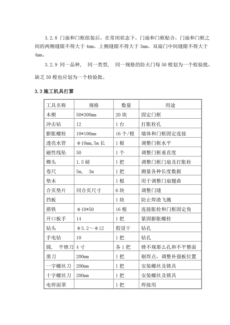 钢质防火门施工方案_第3页