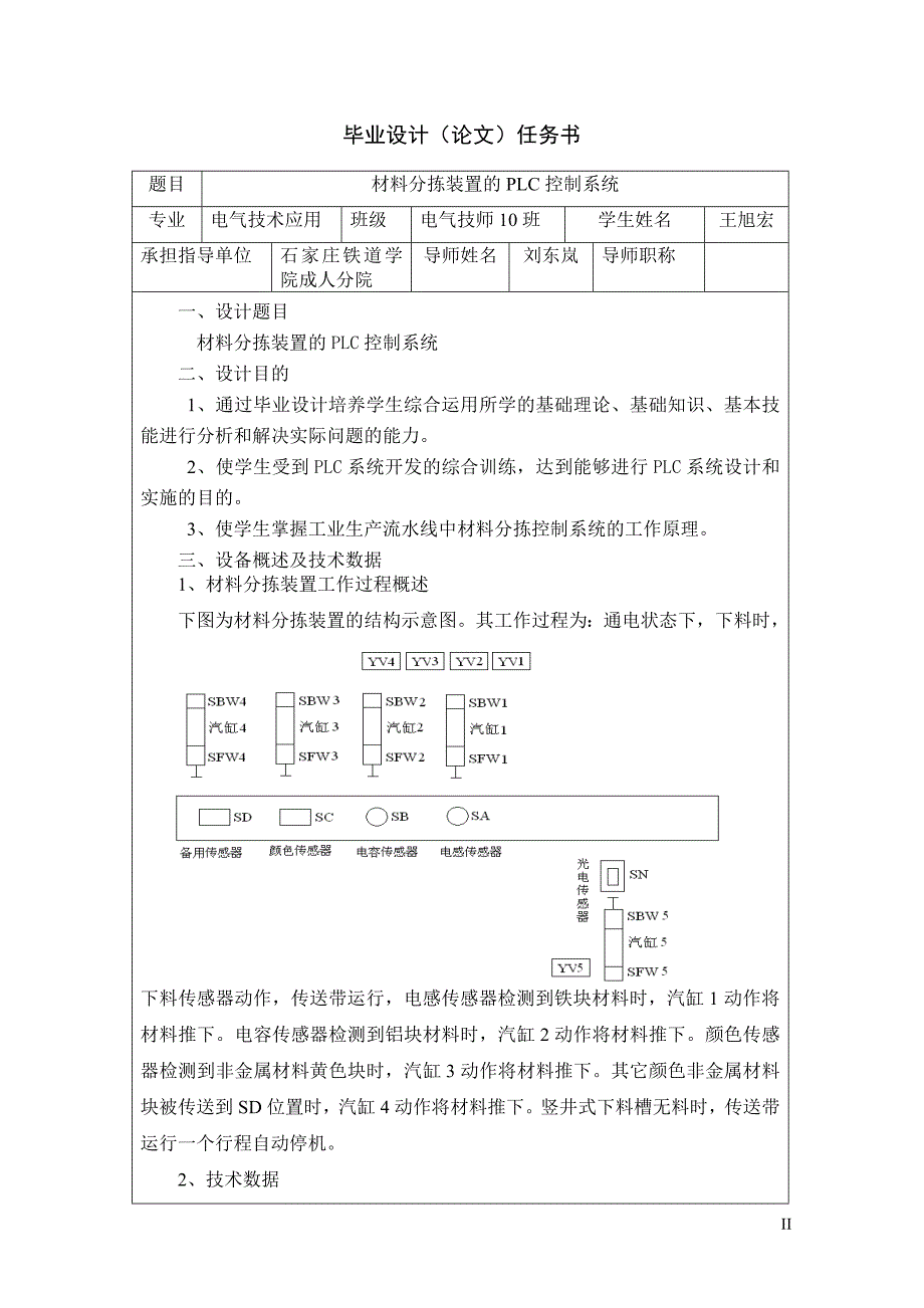 学士学位论文--材料分拣装置的plc控制系统.doc_第2页