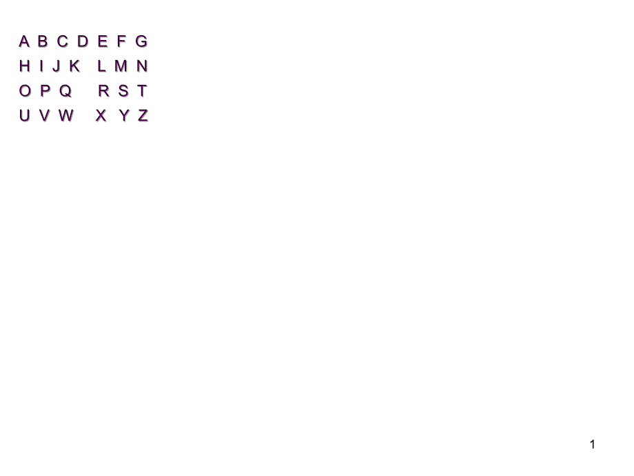 26个大写字母ppt课件_第1页