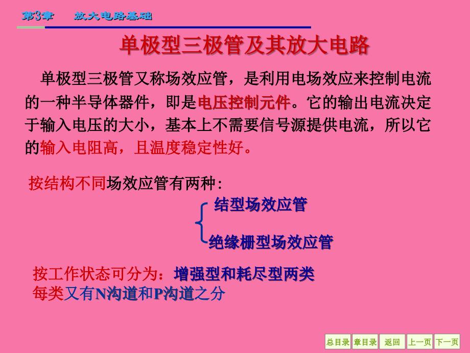 场效应管及其放大电路ppt课件_第1页