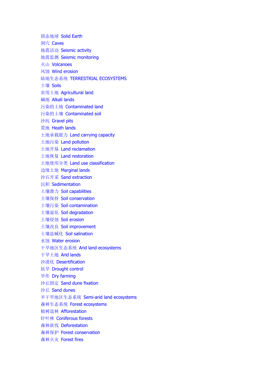 环境资源与相关词汇中英文对照.doc_第2页