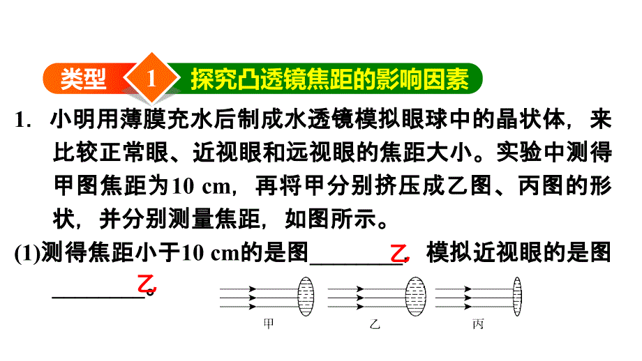 专题技能训练三3与凸透镜相关的探究_第3页