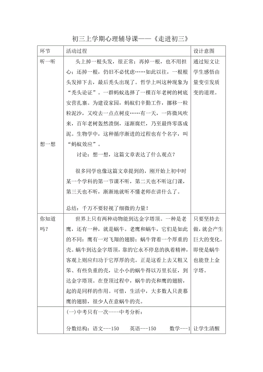 初三上学期心理辅导课_第1页